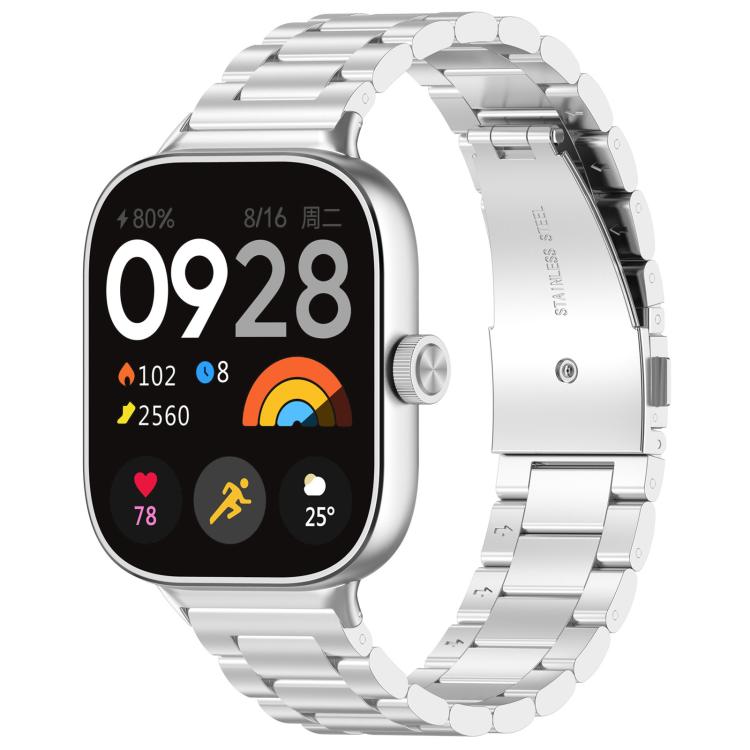 Cinturino per orologio in metallo a sgancio rapido xDfind con tre perline, For Xiaomi Band 10 Pro / 9 Pro / Redmi Watch 6, For Xiaomi Smart Band 10 / 9 / 8 NFC, For Xiaomi Redmi Watch 3 20mm