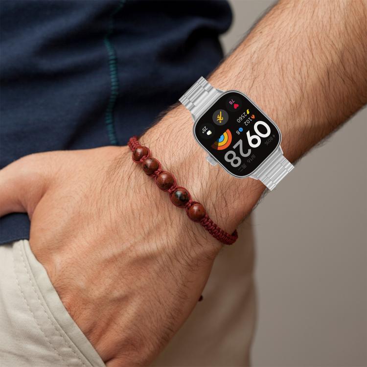 Cinturino per orologio in metallo a sgancio rapido xDfind con tre perline, For Xiaomi Band 10 Pro / 9 Pro / Redmi Watch 6, For Xiaomi Smart Band 10 / 9 / 8 NFC, For Xiaomi Redmi Watch 3 20mm