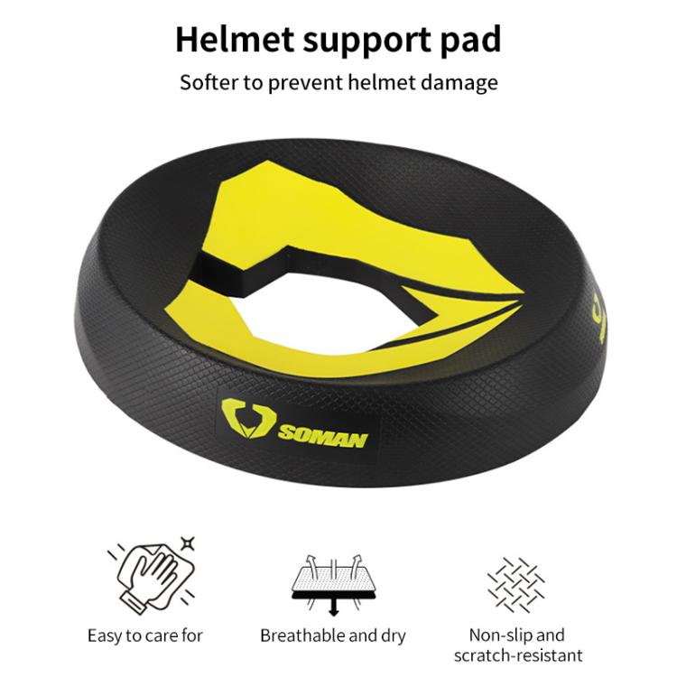 Supporto antiscivolo per casco da moto in poliuretano