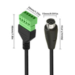 Cavo adattatore S-Video 8 pin maschio a 5 pin femmina 0,3m