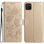 Custodia per telefono in pelle con motivo a rilievo di rose, For Samsung Galaxy A03, For Samsung Galaxy A13 4G