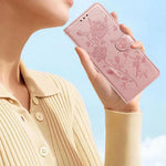 Custodia per telefono in pelle con motivo a rilievo di rose, For Samsung Galaxy A05, For Samsung Galaxy A05S