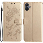 Custodia per telefono in pelle con motivo a rilievo di rose, For Samsung Galaxy A05, For Samsung Galaxy A05S