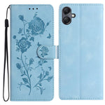 Custodia per telefono in pelle con motivo a rilievo di rose, For Samsung Galaxy A17, For Samsung Galaxy A07
