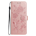 Custodia per telefono in pelle con motivo a rilievo di rose, For Samsung Galaxy A15, For Samsung Galaxy A35