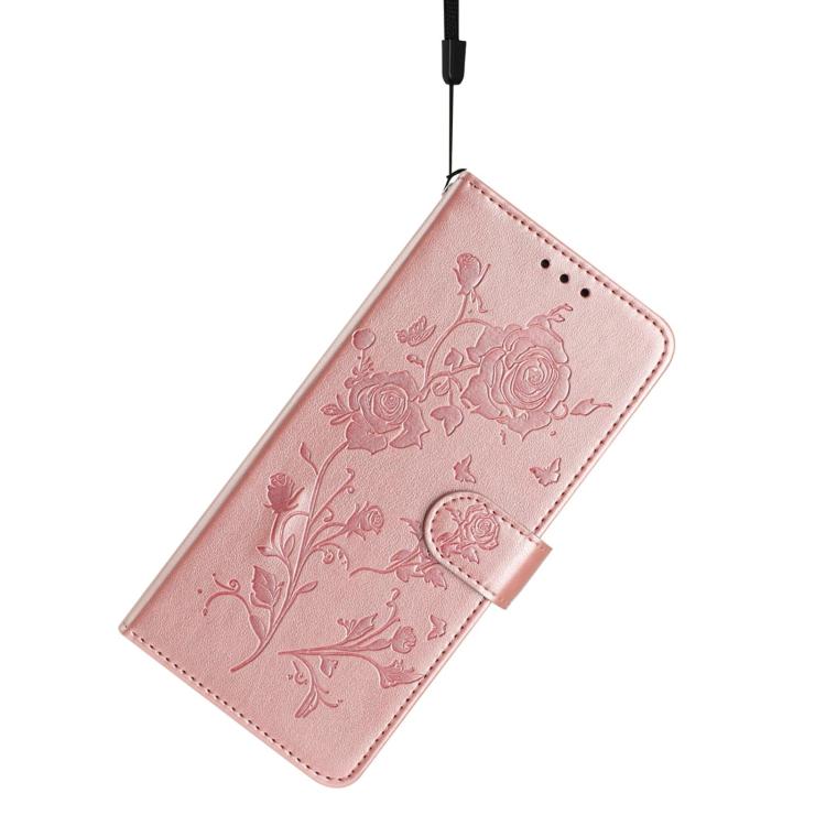 Custodia per telefono in pelle con motivo a rilievo di rose, For Samsung Galaxy A15, For Samsung Galaxy A35