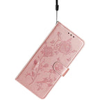 Custodia per telefono in pelle con motivo a rilievo di rose, For Samsung Galaxy A16, For Samsung Galaxy A25