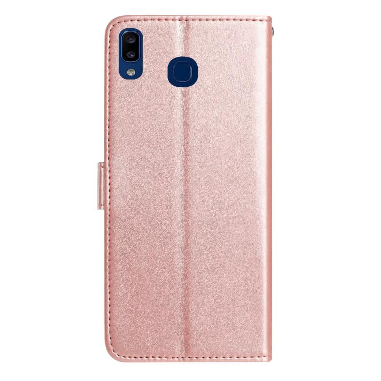 Custodia per telefono in pelle con motivo a rilievo di rose, For Samsung Galaxy A20 / A30, For Samsung Galaxy A50