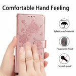 Custodia per telefono in pelle con motivo a rilievo di rose, For Samsung Galaxy A20 / A30, For Samsung Galaxy A50
