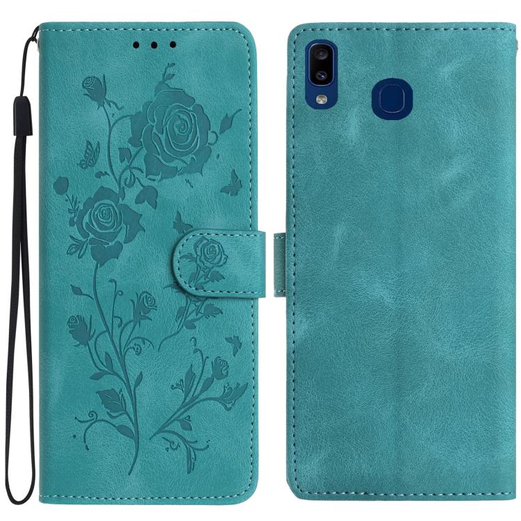 Custodia per telefono in pelle con motivo a rilievo di rose, For Samsung Galaxy A51, For Samsung Galaxy A20e