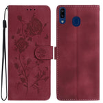 Custodia per telefono in pelle con motivo a rilievo di rose, For Samsung Galaxy A51, For Samsung Galaxy A20e
