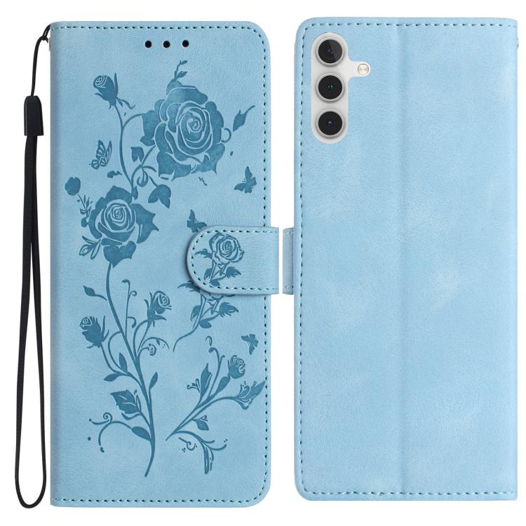 Custodia per telefono in pelle con motivo a rilievo di rose, For Samsung Galaxy A16, For Samsung Galaxy A25