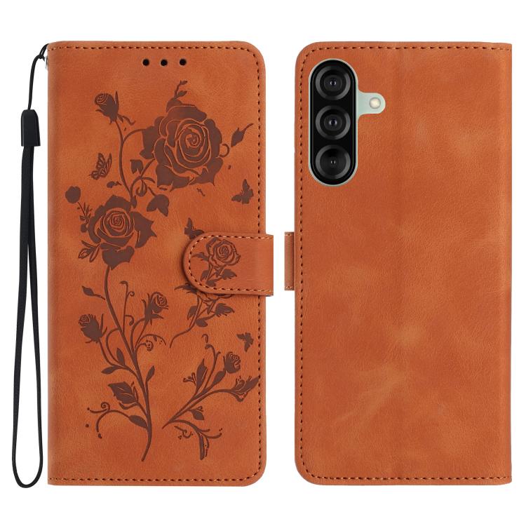 Custodia per telefono in pelle con motivo a rilievo di rose, For Samsung Galaxy A26, For Samsung Galaxy A36