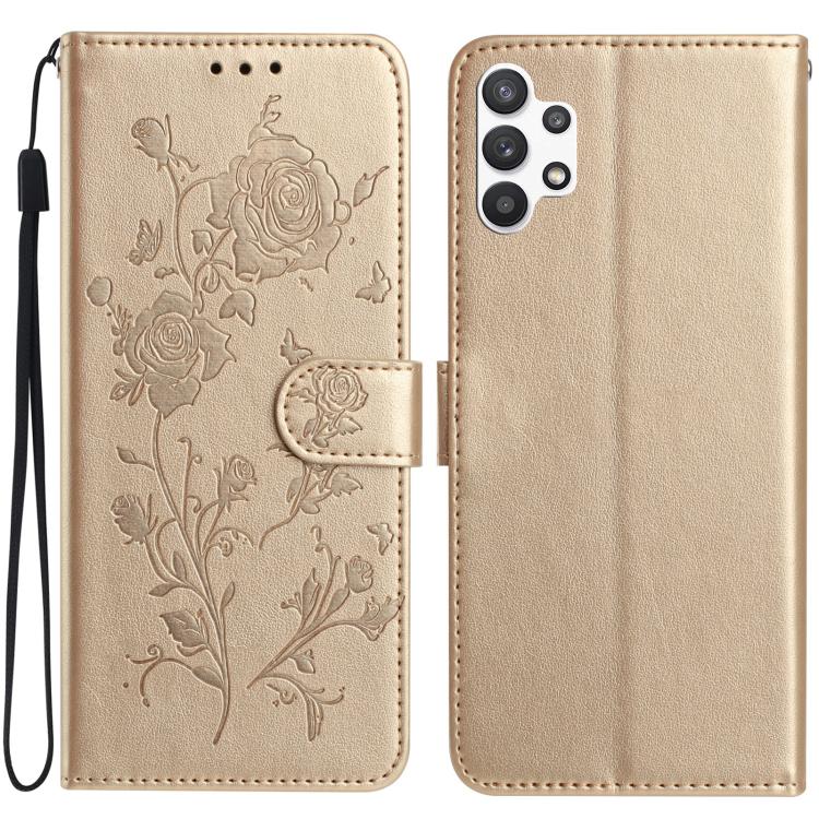 Custodia per telefono in pelle con motivo a rilievo di rose, For Samsung Galaxy A32, For Samsung Galaxy A72