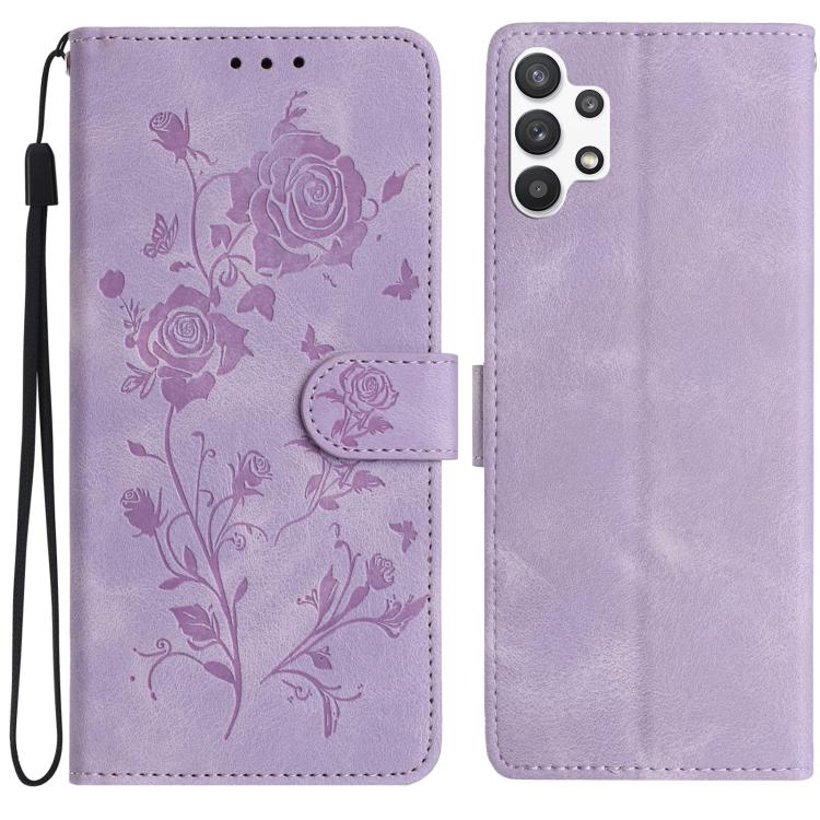Custodia per telefono in pelle con motivo a rilievo di rose, For Samsung Galaxy A32, For Samsung Galaxy A72