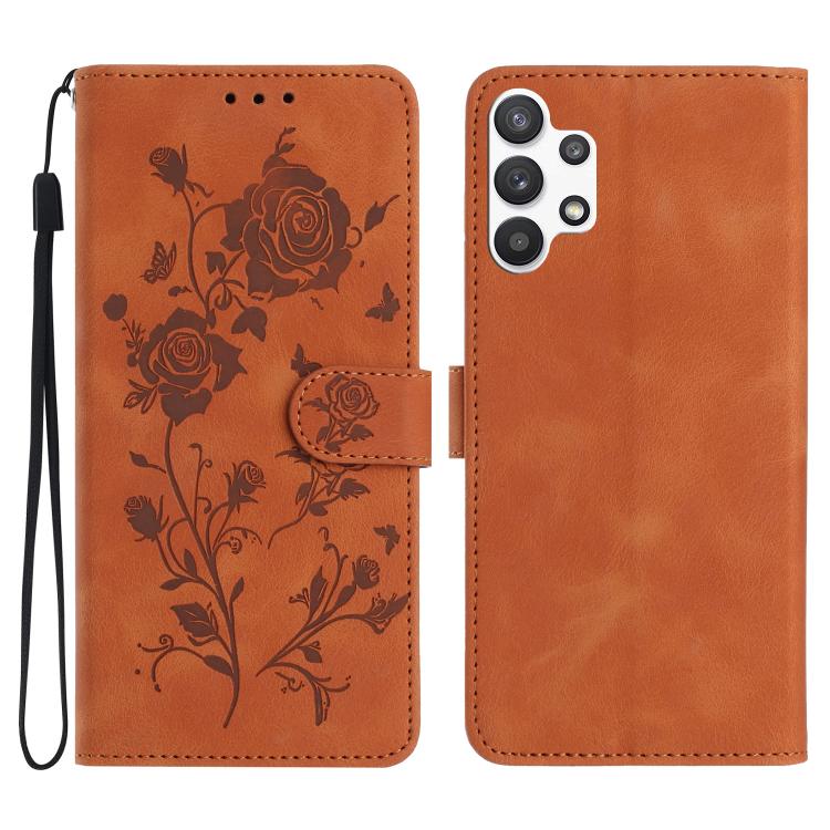 Custodia per telefono in pelle con motivo a rilievo di rose, For Samsung Galaxy A32, For Samsung Galaxy A72