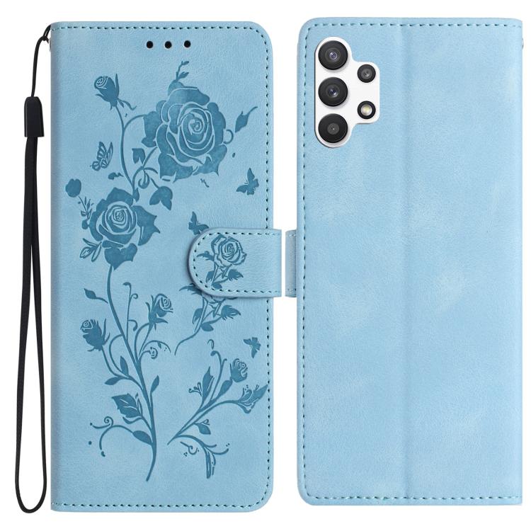 Custodia per telefono in pelle con motivo a rilievo di rose, For Samsung Galaxy A52, For Samsung Galaxy A32 5G