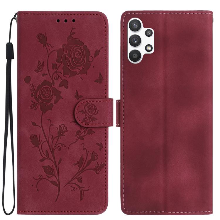 Custodia per telefono in pelle con motivo a rilievo di rose, For Samsung Galaxy A52, For Samsung Galaxy A32 5G