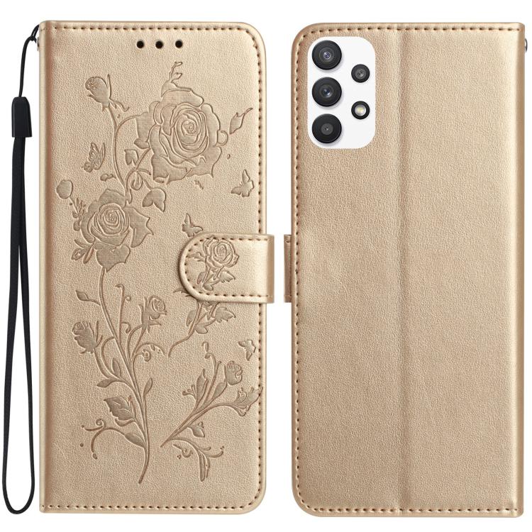 Custodia per telefono in pelle con motivo a rilievo di rose, For Samsung Galaxy A03 Core, For Samsung Galaxy A33