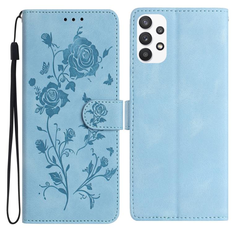Custodia per telefono in pelle con motivo a rilievo di rose, For Samsung Galaxy A03 Core, For Samsung Galaxy A33