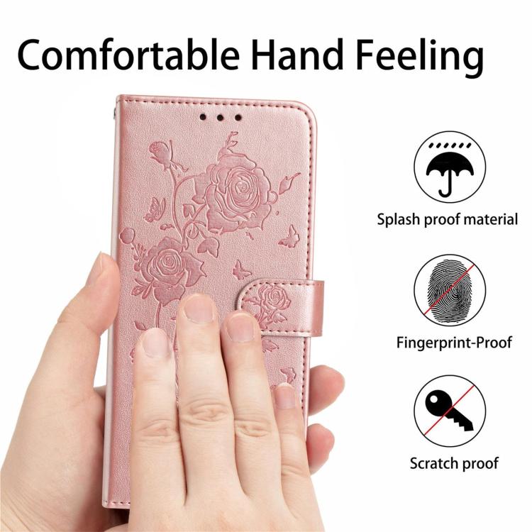 Custodia per telefono in pelle con motivo a rilievo di rose, For Samsung Galaxy A34, For Samsung Galaxy A54