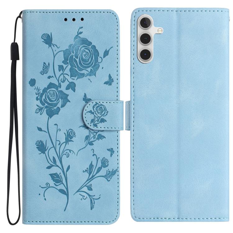 Custodia per telefono in pelle con motivo a rilievo di rose, For Samsung Galaxy A34, For Samsung Galaxy A54