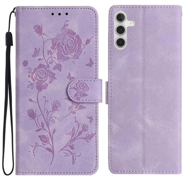 Custodia per telefono in pelle con motivo a rilievo di rose, For Samsung Galaxy A34, For Samsung Galaxy A54