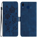 Custodia per telefono in pelle con motivo a rilievo di rose, For Samsung Galaxy A40, For Samsung Galaxy A10 / M10
