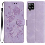 Custodia per telefono in pelle con motivo a rilievo di rose, For Samsung Galaxy A42 5G, For Samsung Galaxy A21S