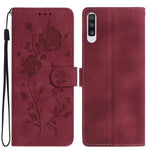 Custodia per telefono in pelle con motivo a rilievo di rose, For Samsung Galaxy A20 / A30, For Samsung Galaxy A50