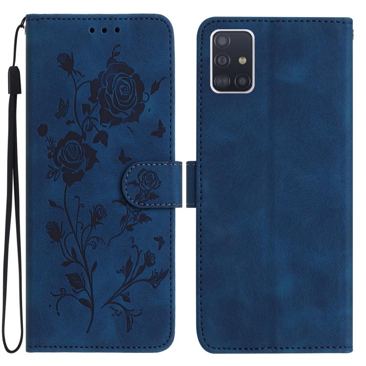 Custodia per telefono in pelle con motivo a rilievo di rose, For Samsung Galaxy A51, For Samsung Galaxy A20e