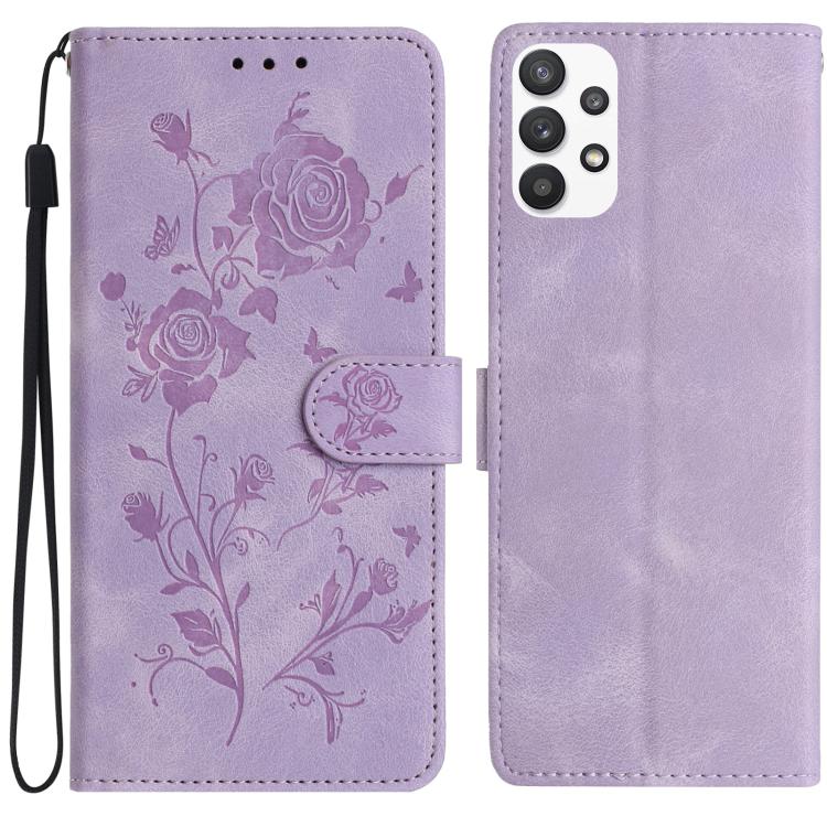 Custodia per telefono in pelle con motivo a rilievo di rose, For Samsung Galaxy A52, For Samsung Galaxy A32 5G