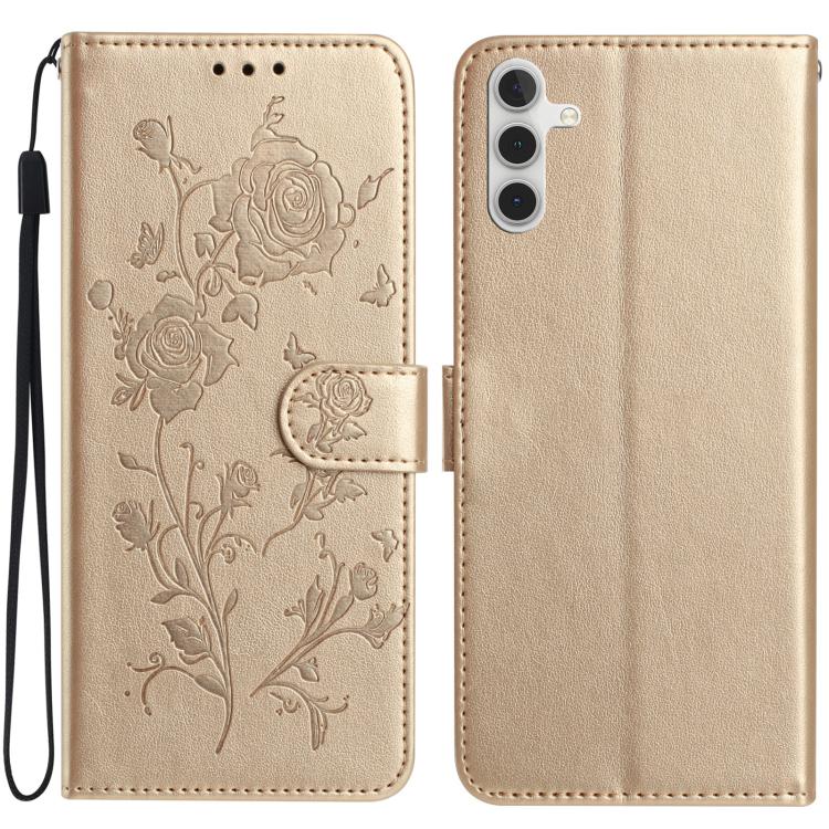 Custodia per telefono in pelle con motivo a rilievo di rose, For Samsung Galaxy A34, For Samsung Galaxy A54