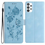 Custodia per telefono in pelle con motivo a rilievo di rose, For Samsung Galaxy A32, For Samsung Galaxy A72