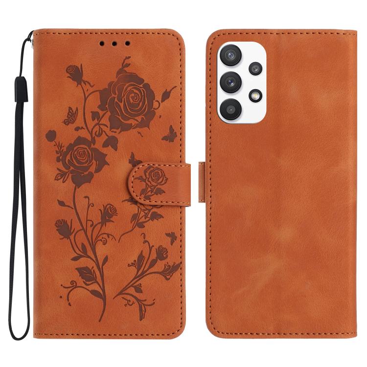 Custodia per telefono in pelle con motivo a rilievo di rose, For Samsung Galaxy A32, For Samsung Galaxy A72