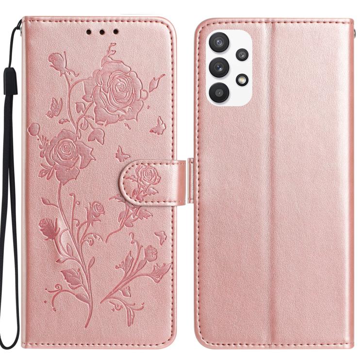 Custodia per telefono in pelle con motivo a rilievo di rose, For Samsung Galaxy A53, For Samsung Galaxy A73