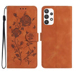 Custodia per telefono in pelle con motivo a rilievo di rose, For Samsung Galaxy A53, For Samsung Galaxy A73