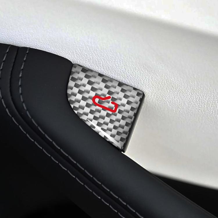 Set 4 adesivi in fibra di carbonio per interruttori Tesla Model 3