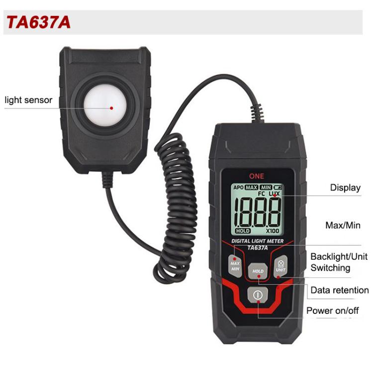 Misuratore luminosità digitale TRSI TA637A fino a 200000 LUX
