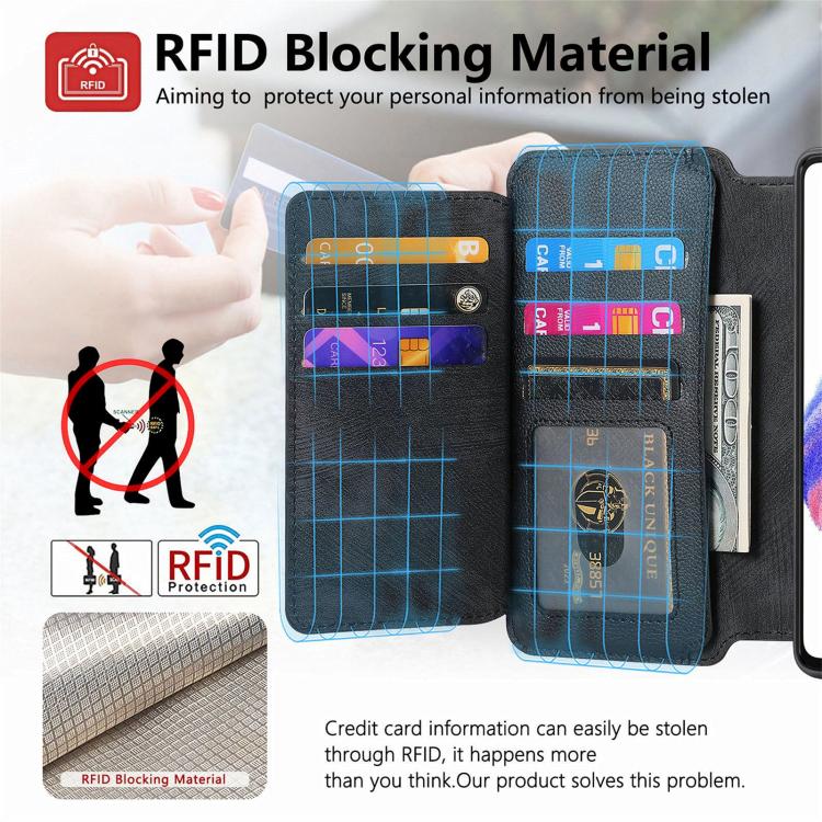 Custodia per telefono CaseNeo MagSafe RFID antifurto con cerniera e portafoglio in pelle stile retrò, For Galaxy S26 FE 5G, For Galaxy S26+ 5G, For Galaxy S26 Ultra 5G, For Galaxy S26 5G