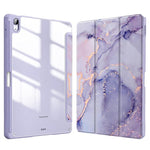 Custodia in pelle con motivo marmorizzato in acrilico cristallino per tablet, con scomparto per penna., For Samsung Galaxy Tab S9 Ultra, For Samsung Galaxy Tab S8+ / S7+, For Samsung Galaxy Tab S8 / S7, For Samsung Galaxy Tab A8 10.5 2021