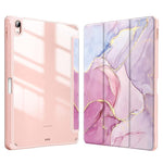 Custodia in pelle con motivo marmorizzato in acrilico cristallino per tablet, con scomparto per penna., For Samsung Galaxy Tab S9 Ultra, For Samsung Galaxy Tab S8+ / S7+, For Samsung Galaxy Tab S8 / S7, For Samsung Galaxy Tab A8 10.5 2021