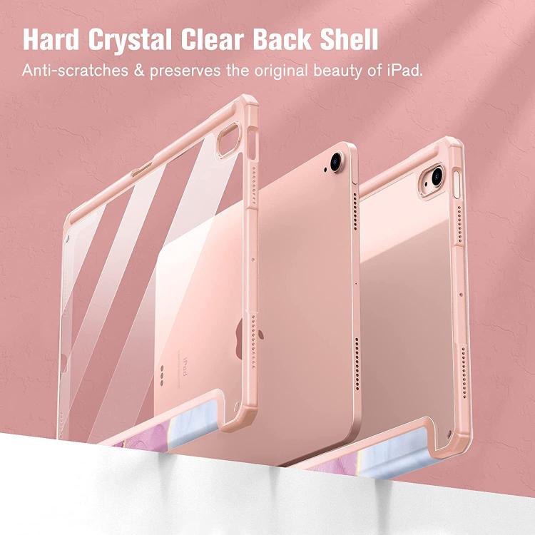 Custodia in pelle con motivo marmorizzato in acrilico cristallino per tablet, con scomparto per penna., For Samsung Galaxy Tab S9 Ultra, For Samsung Galaxy Tab S8+ / S7+, For Samsung Galaxy Tab S8 / S7, For Samsung Galaxy Tab A8 10.5 2021