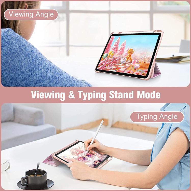 Custodia in pelle con motivo marmorizzato in acrilico cristallino per tablet, con scomparto per penna., For Samsung Galaxy Tab S9 Ultra, For Samsung Galaxy Tab S8+ / S7+, For Samsung Galaxy Tab S8 / S7, For Samsung Galaxy Tab A8 10.5 2021