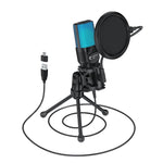 Microfono da tavolo Yanmai SF-777R con illuminazione RGB, riduzione del rumore e rete anti-spruzzo., SF-777R