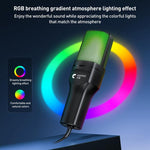 Microfono da tavolo Yanmai SF-777R con illuminazione RGB, riduzione del rumore e rete anti-spruzzo., SF-777R