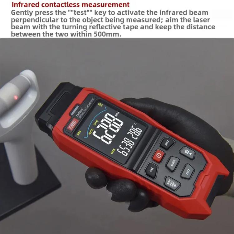 Misuratore di velocità portatile con display digitale e tachimetro laser, TASI Non-contact, TASI Contact, TASI Contact and Non-contact Dual Use