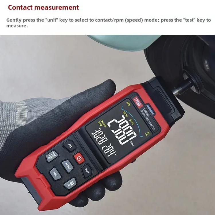 Misuratore di velocità portatile con display digitale e tachimetro laser, TASI Non-contact, TASI Contact, TASI Contact and Non-contact Dual Use