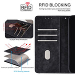 Custodia per telefono in similpelle con cuciture a contrasto e protezione RFID., For Samsung Galaxy S25+ 5G, For Samsung Galaxy S25 Ultra 5G, For Samsung Galaxy S23 Ultra 5G