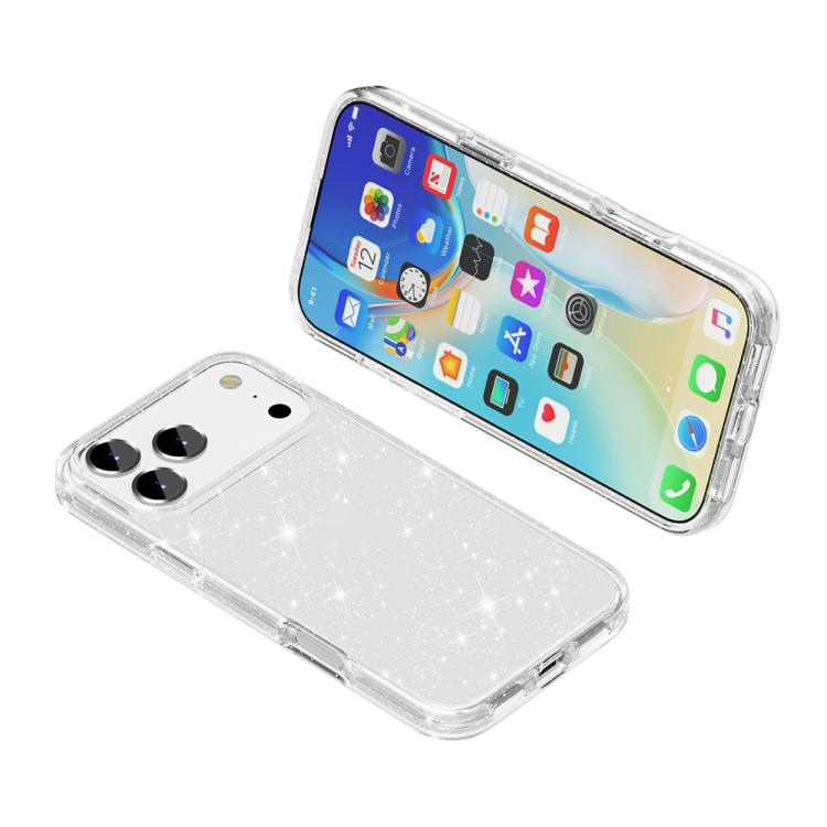Custodia per telefono antiurto Terminator con glitter in polvere, For iPhone 18 Pro / 17 Pro, For iPhone 18 Pro Max / 17 Pro Max